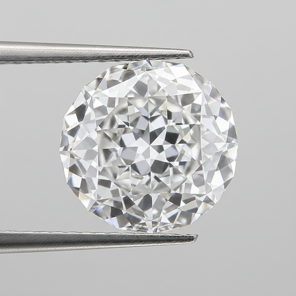 Diamante cultivado em laboratório com lapidação portuguesa de 5,03 quilates, VVS2/F