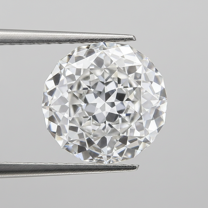 Diamante cultivado em laboratório com lapidação portuguesa de 5,03 quilates, VVS2/F