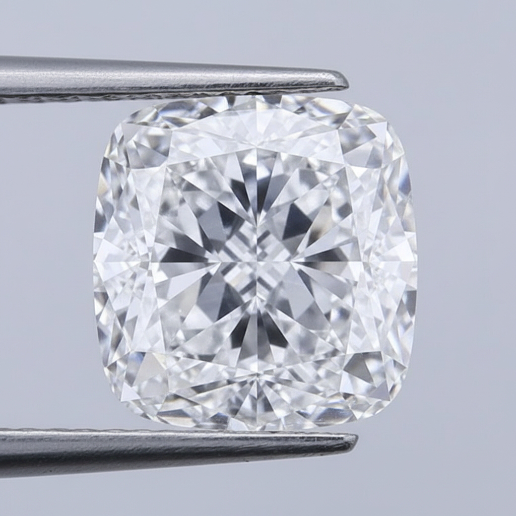 5.04 Carat Cushion Lab Grown Diamond, VS1/E