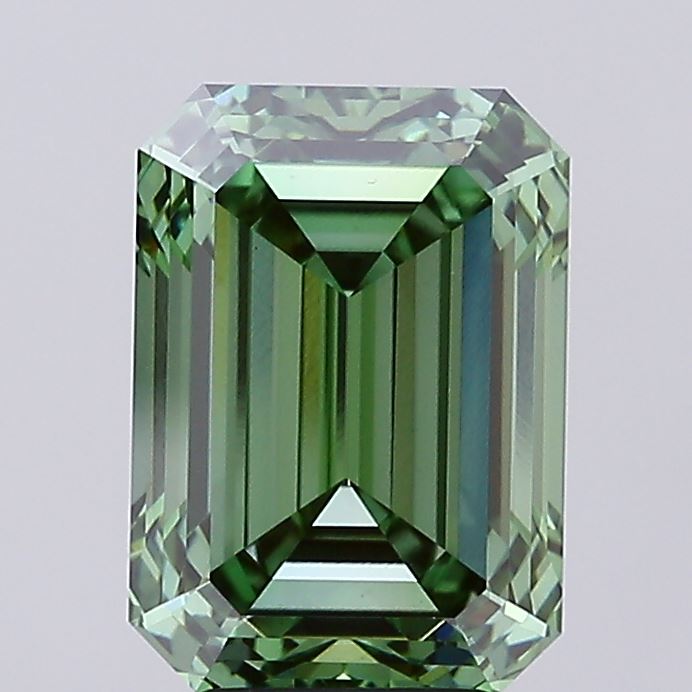 5,04 karaat smaragd geslepen laboratorium-gegroeide diamant VS1 Fancy levendig groen