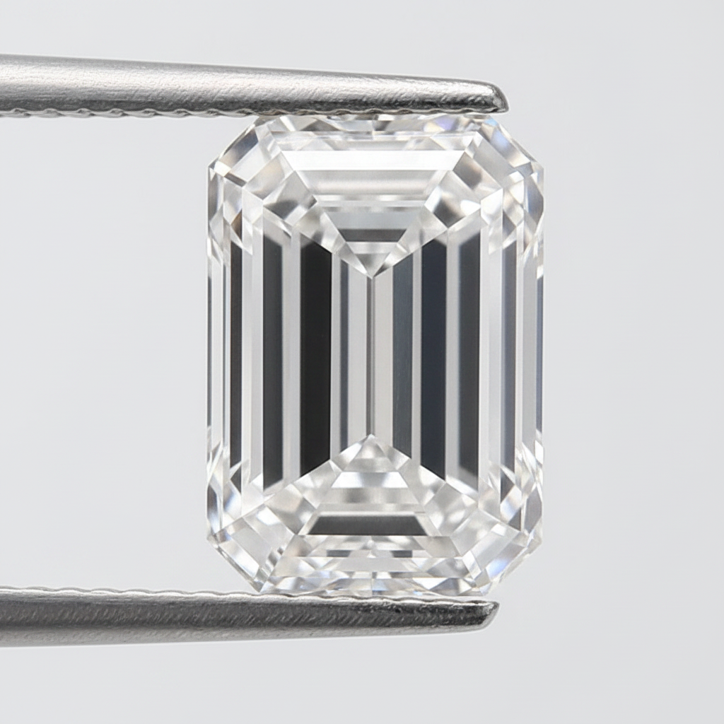5.04 Carat Emerald Lab Grown Diamond, VVS2/F