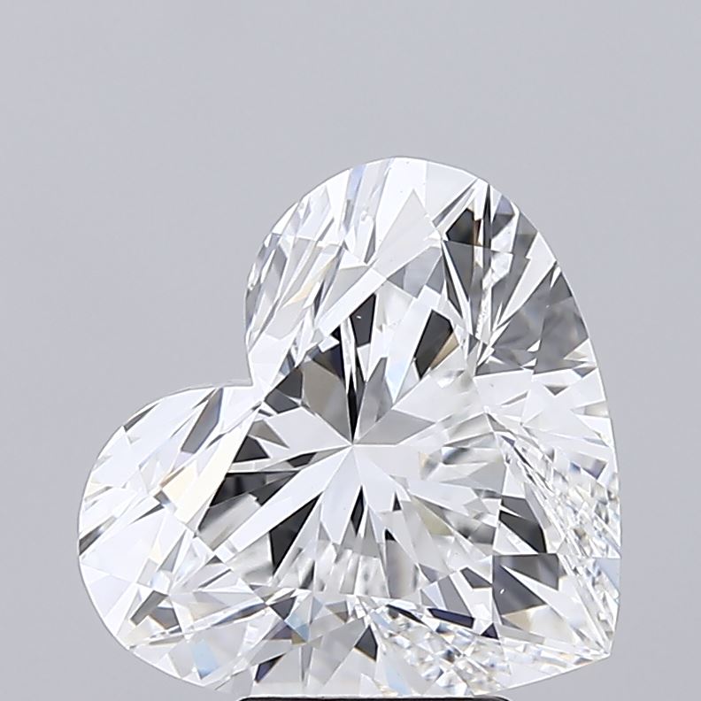 Diamant cultivé en laboratoire, taille cœur, 5,04 carats, VS1D