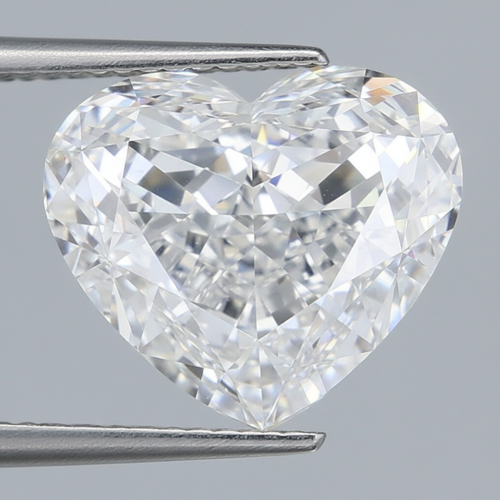 5.04 Carat D VS1 Heart Shape CVD Lab Grown Diamond IGI Certified
