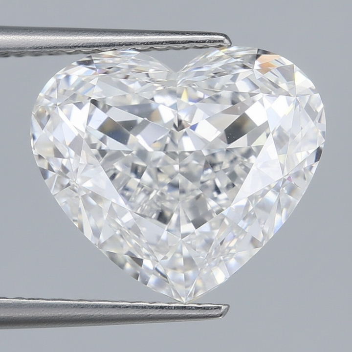 5.04 Carat D VS1 Heart Shape CVD Lab Grown Diamond IGI Certified
