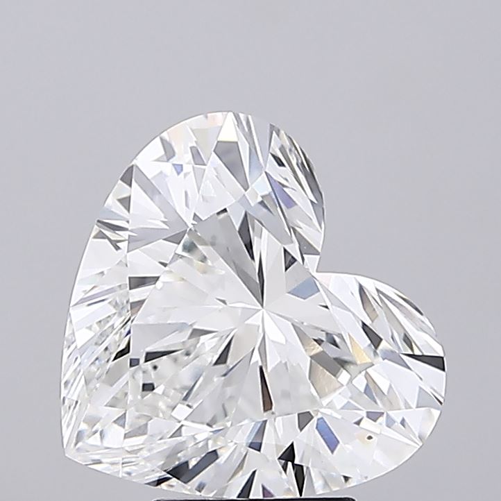 Diamant cultivé en laboratoire, taille cœur, 5,04 carats, VS1E