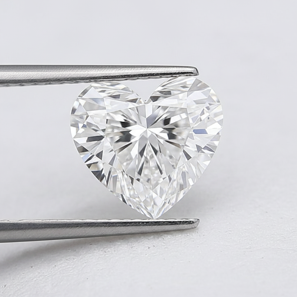 5.04 Carat E VS1 Heart Shape CVD Lab Grown Diamond IGI Certified

