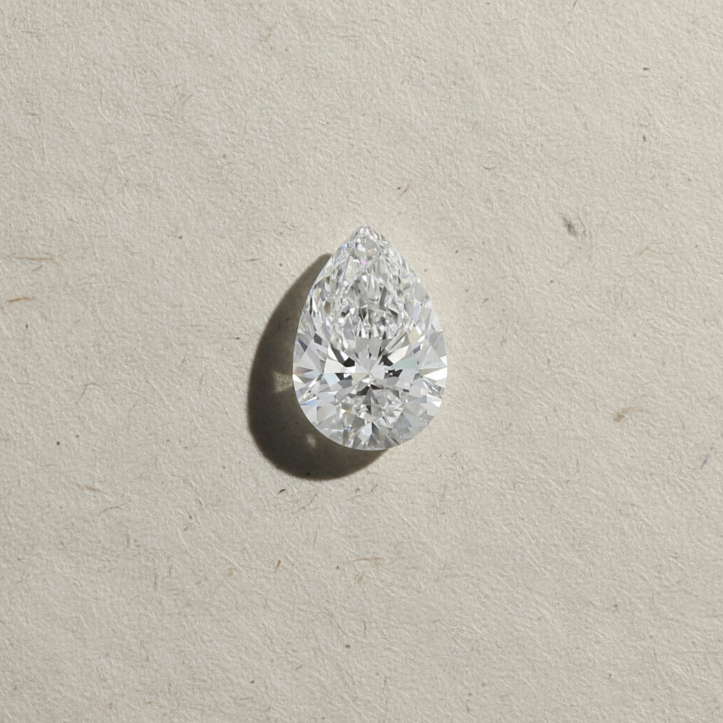 5.04 Carat Pear Cut Lab Grown Diamond VVS2 E Color IGI Certified
