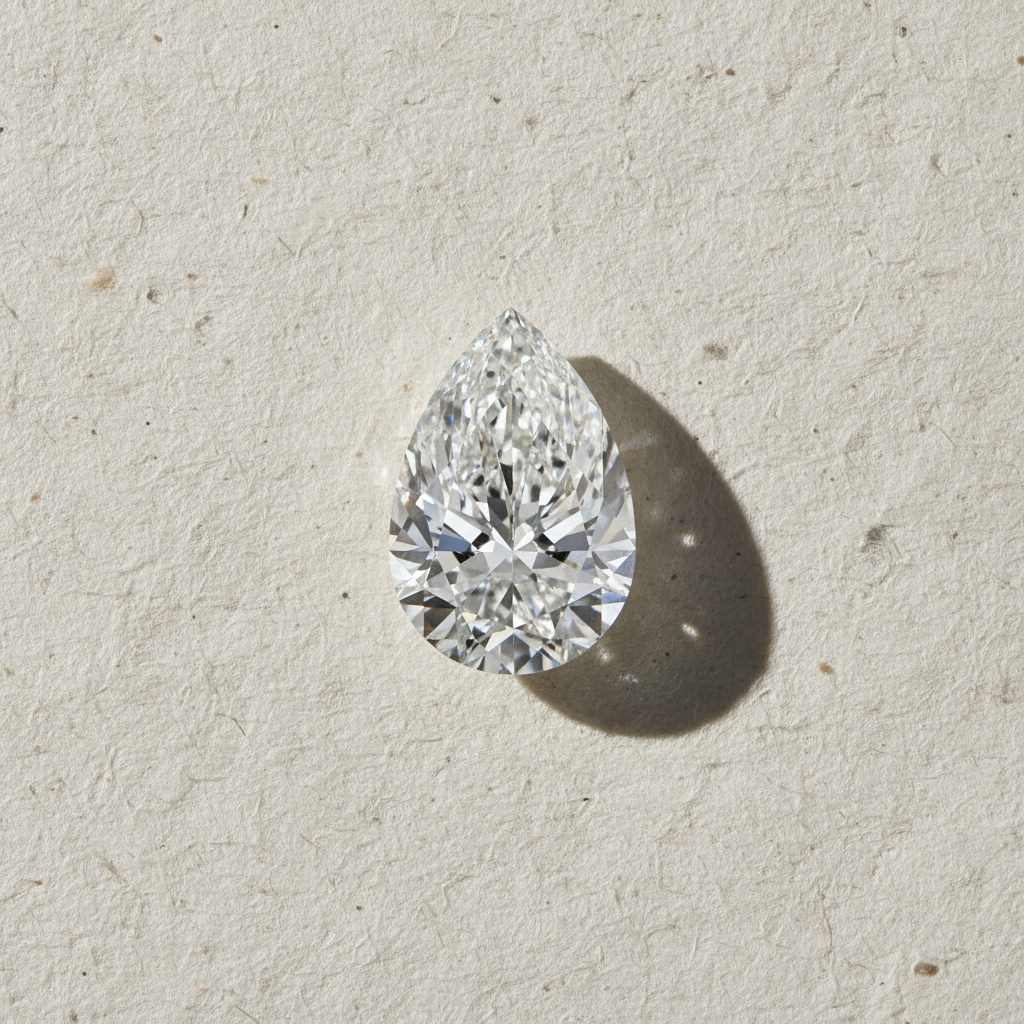 5.04 Carat Pear Cut Lab Grown Diamond VVS2 E Color IGI Certified
