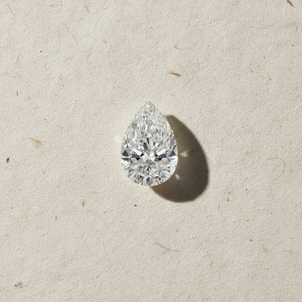 5.04 Carat Pear Cut Lab Grown Diamond VVS2 E Color IGI Certified
