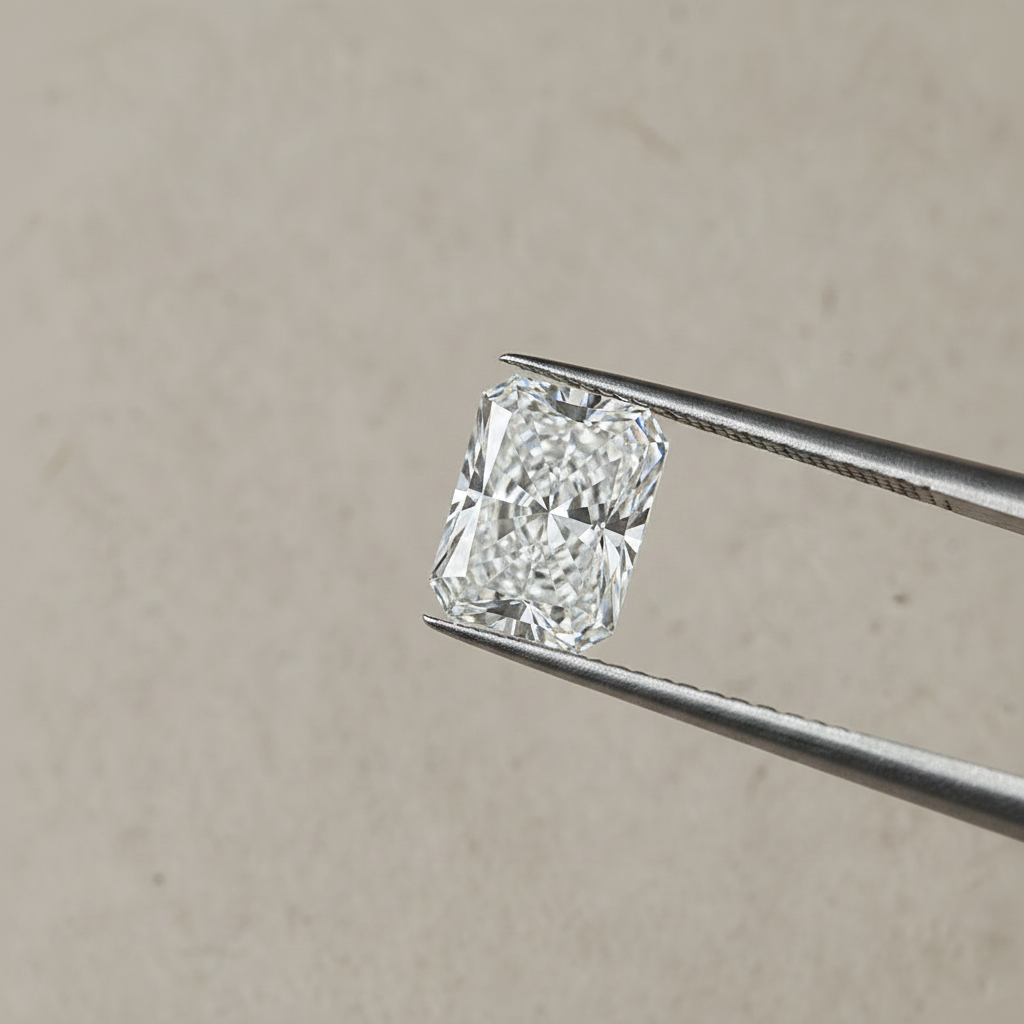 5,04 karaat stralend geslepen laboratoriumdiamant, VVS2/E