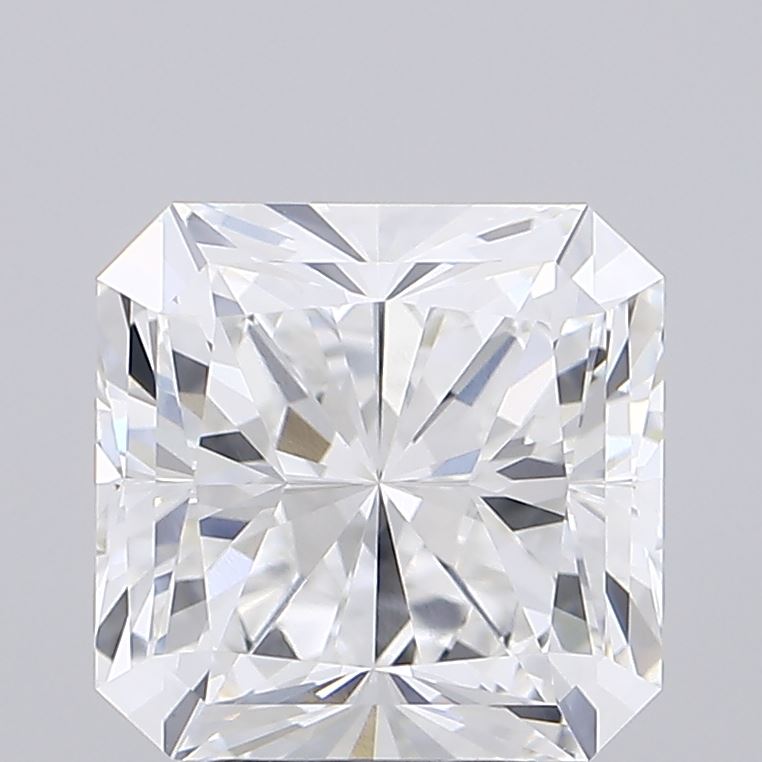 Diamant cultivé en laboratoire de taille radiante carrée de 5,04 carats VVS1 E