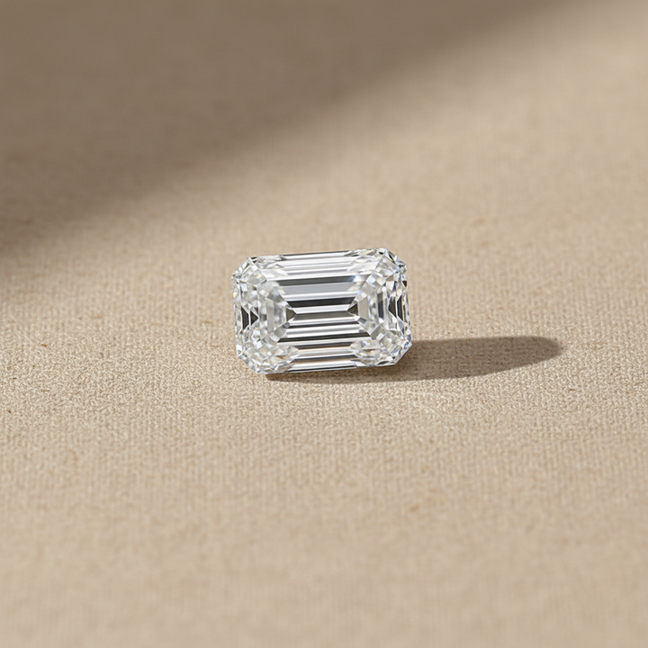 5.05 Carat Emerald Cut Lab Grown Diamond, VVS1/F Color