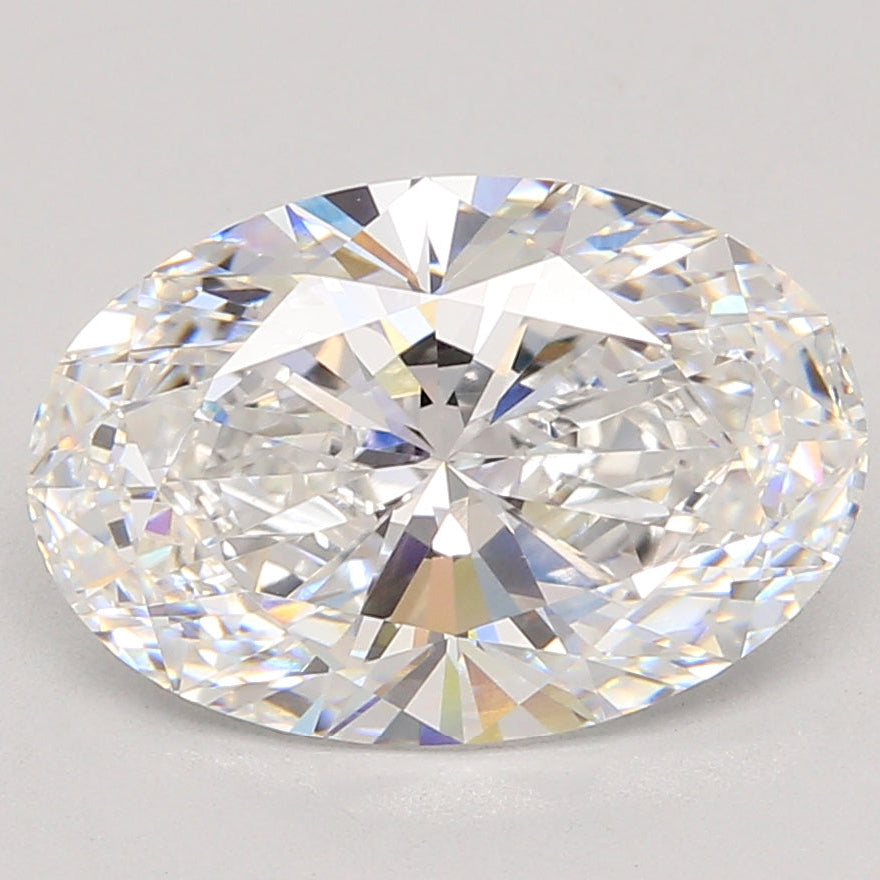 Diamante cultivado en laboratorio de talla ovalada de 5,05 quilates VVS1 D