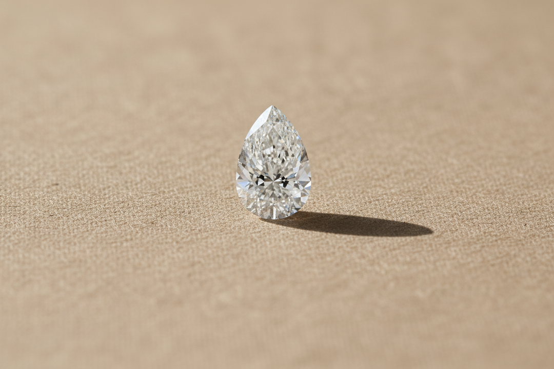 5.05 Carat Pear Cut Lab Grown Diamond VS1 E Color IGI Certified
