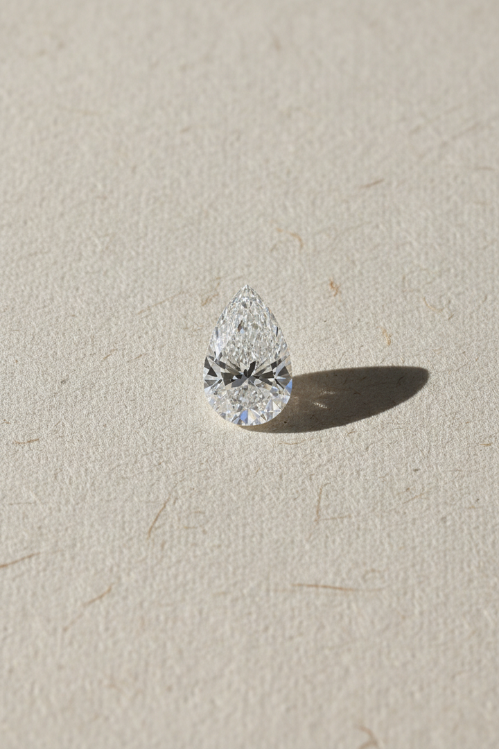 5.05 Carat Pear Cut Lab Grown Diamond VVS2 D Color IGI Certified
