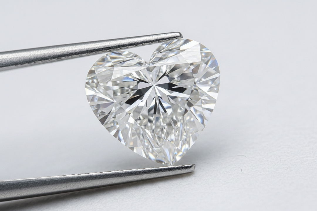 5.06 Carat Heart Cut Lab Grown Diamond VS1 E Color IGI Certified
