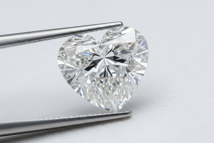 5.06 Carat Heart Cut Lab Grown Diamond VS1 E Color IGI Certified
