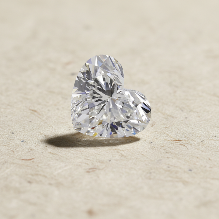 5.06 Carat Heart Cut Lab Grown Diamond VS2 F Color IGI Certified
