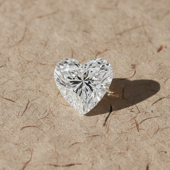 5.06 Carat Heart Cut Lab Grown Diamond VVS2 D Color IGI Certified
