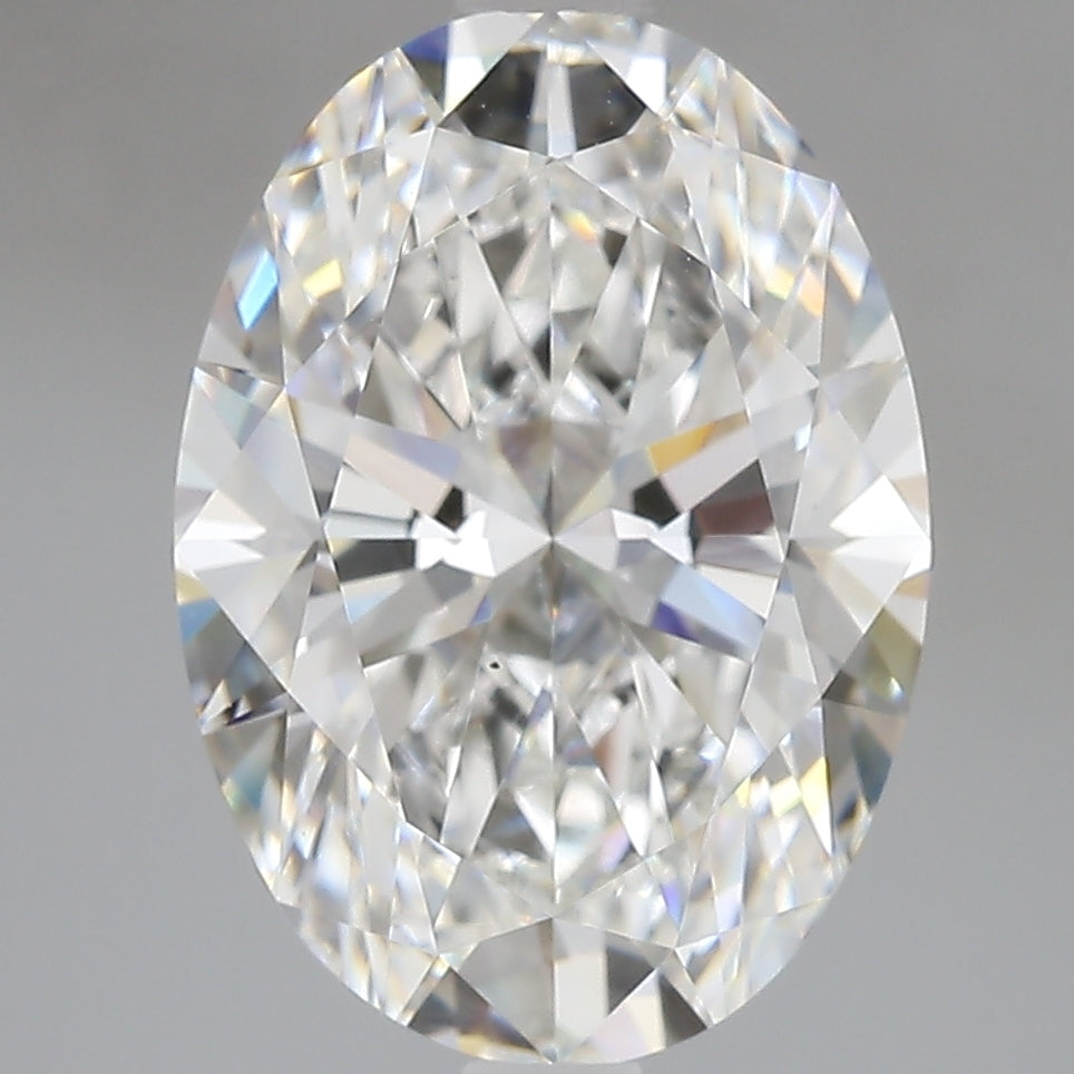 Diamante coltivato in laboratorio a taglio ovale da 5,06 carati VS2 F