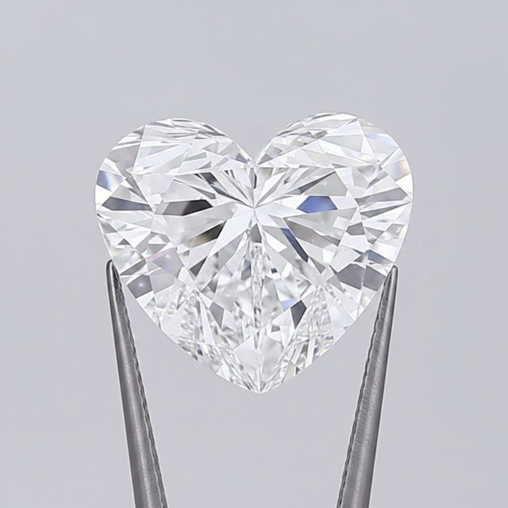 5.07 Carat E VS1 Heart Shape CVD Lab Grown Diamond IGI Certified
