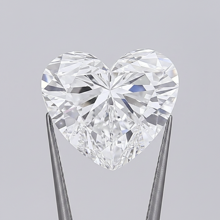 5.07 Carat E VS1 Heart Shape CVD Lab Grown Diamond IGI Certified
