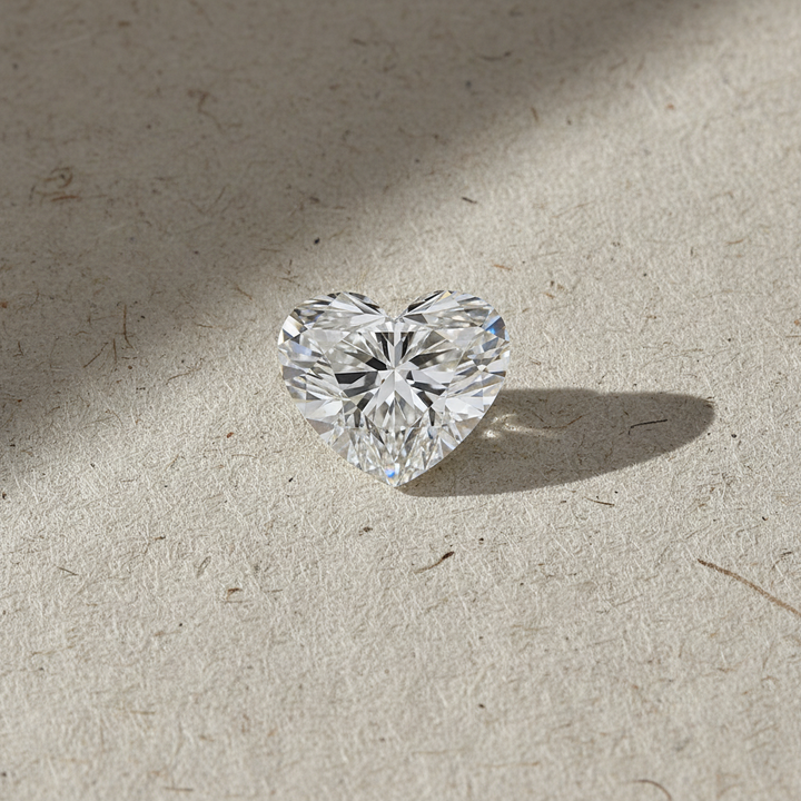 5.07 Carat Heart Cut Lab Grown Diamond VVS1 E Color IGI Certified
