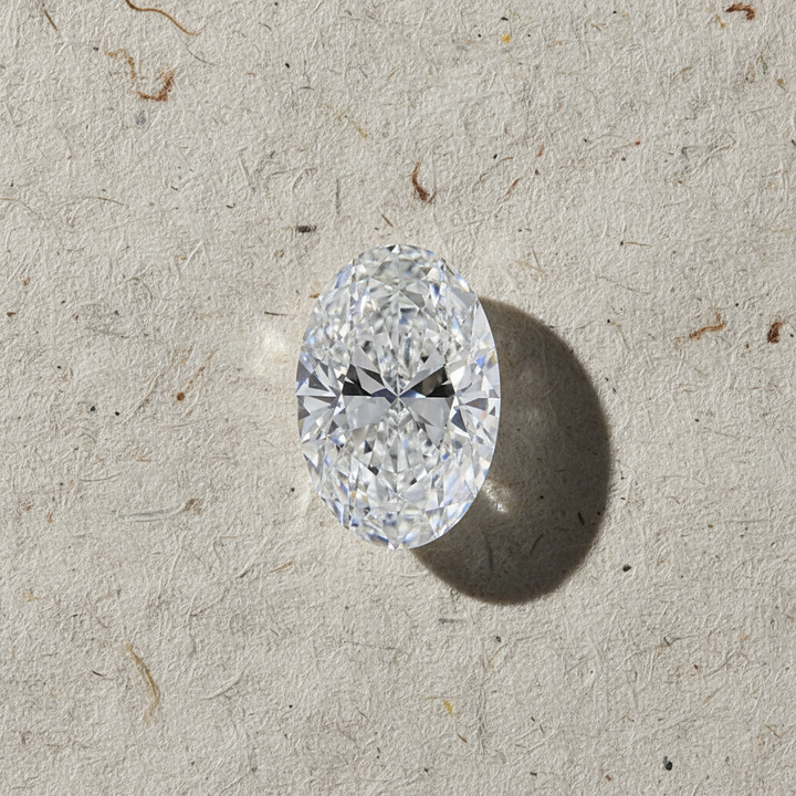 5,07 karaat ovaal geslepen laboratoriumdiamant, VVS1/D