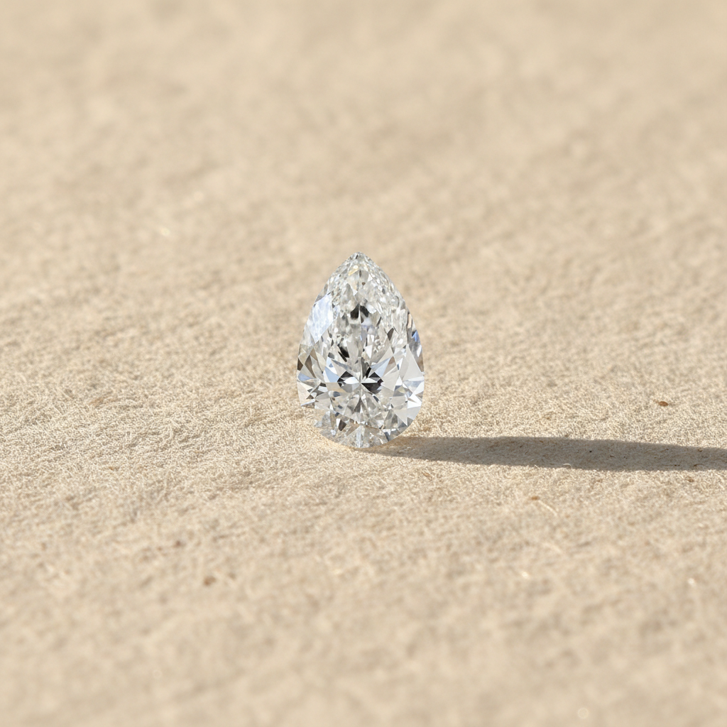 5.07 Carat Pear Cut Lab Grown Diamond VVS2 E Color IGI Certified
