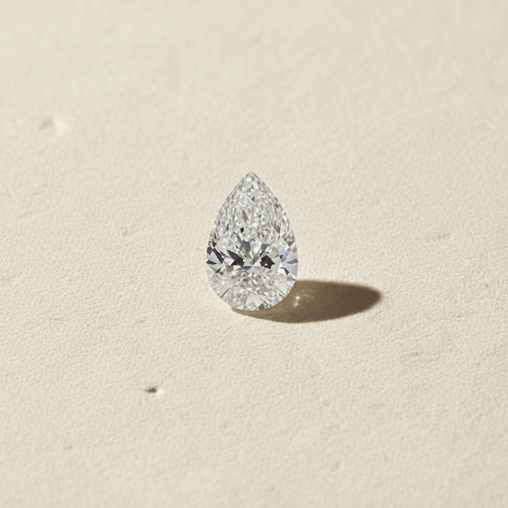 5.07 Carat Pear Cut Lab Grown Diamond VVS2 E Color IGI Certified
