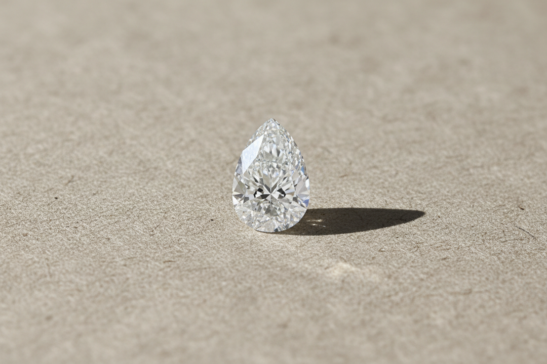 5.07 Carat Pear Cut Lab Grown Diamond VVS2 E Color IGI Certified
