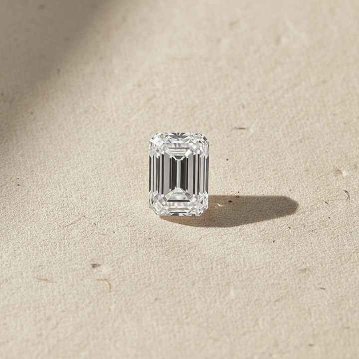 5.08 Carat Emerald Cut Lab Grown Diamond, VVS1/F Color