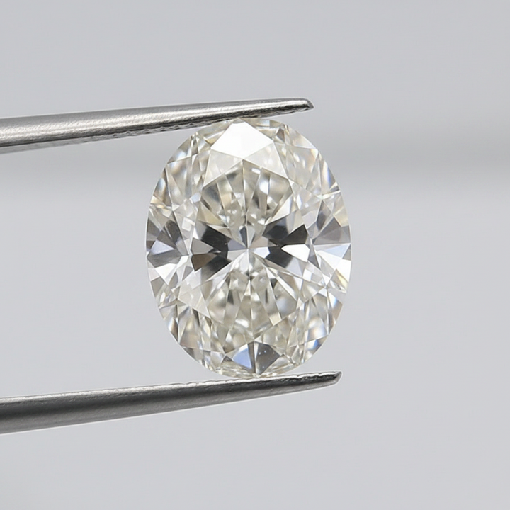 5.08 Carat Oval Cut Lab Grown Diamond, VS1/H