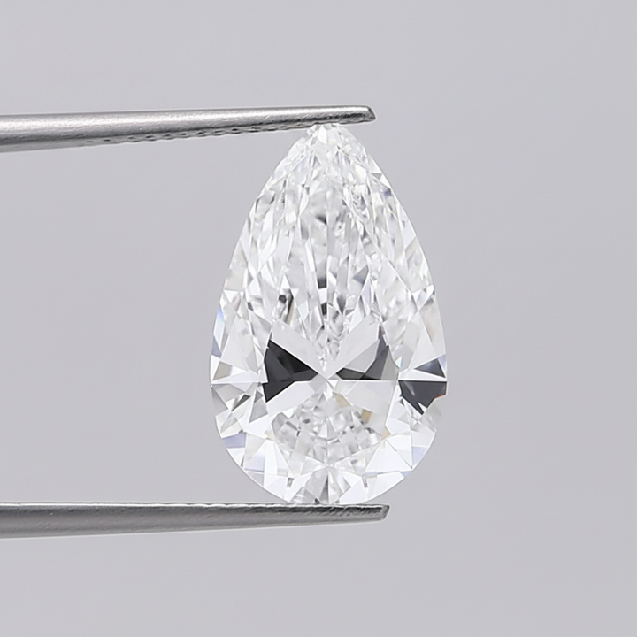 5.08 Carat D VVS2 Pear Shape CVD Lab Grown Diamond IGI Certified
