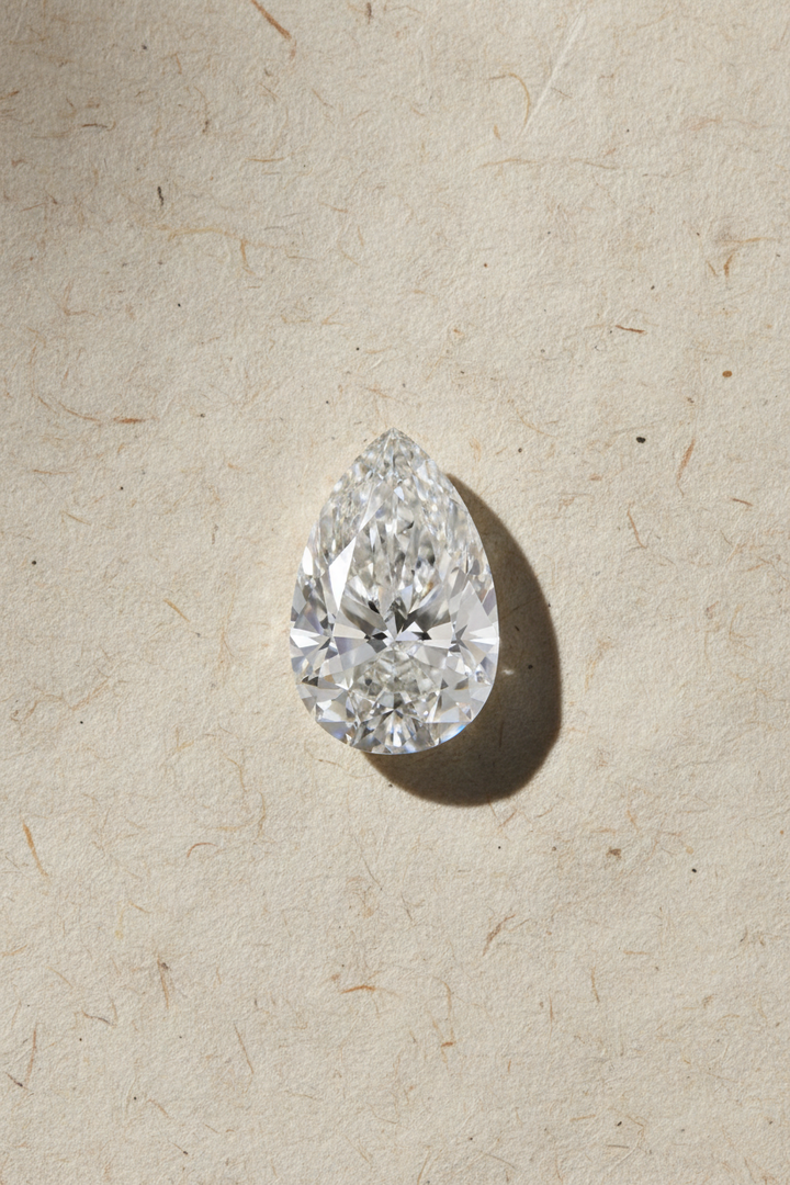 5.08 Carat Pear Cut Lab Grown Diamond VVS2 F Color IGI Certified

