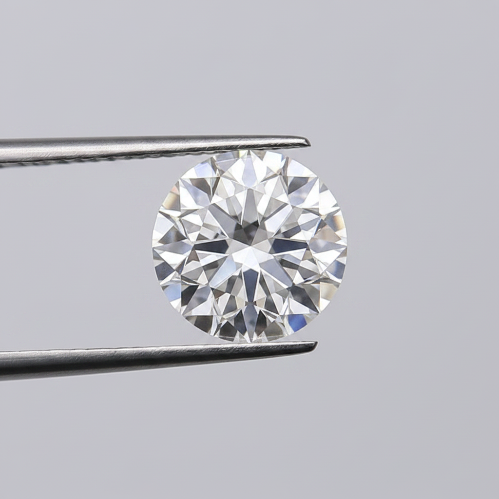 5,08 karaat ronde lab-gegroeide diamant, VS1/H