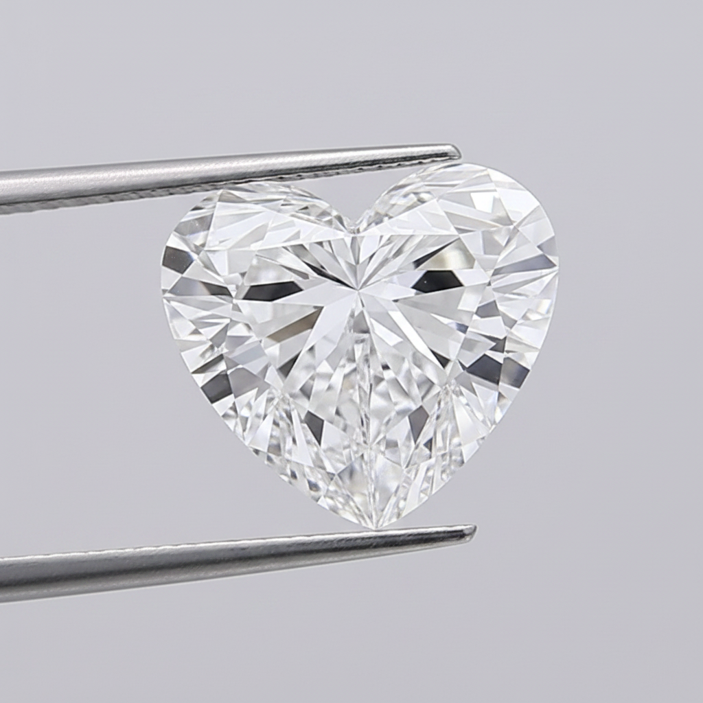 5.09 Carat E VS1 Heart Shape CVD Lab Grown Diamond IGI Certified

