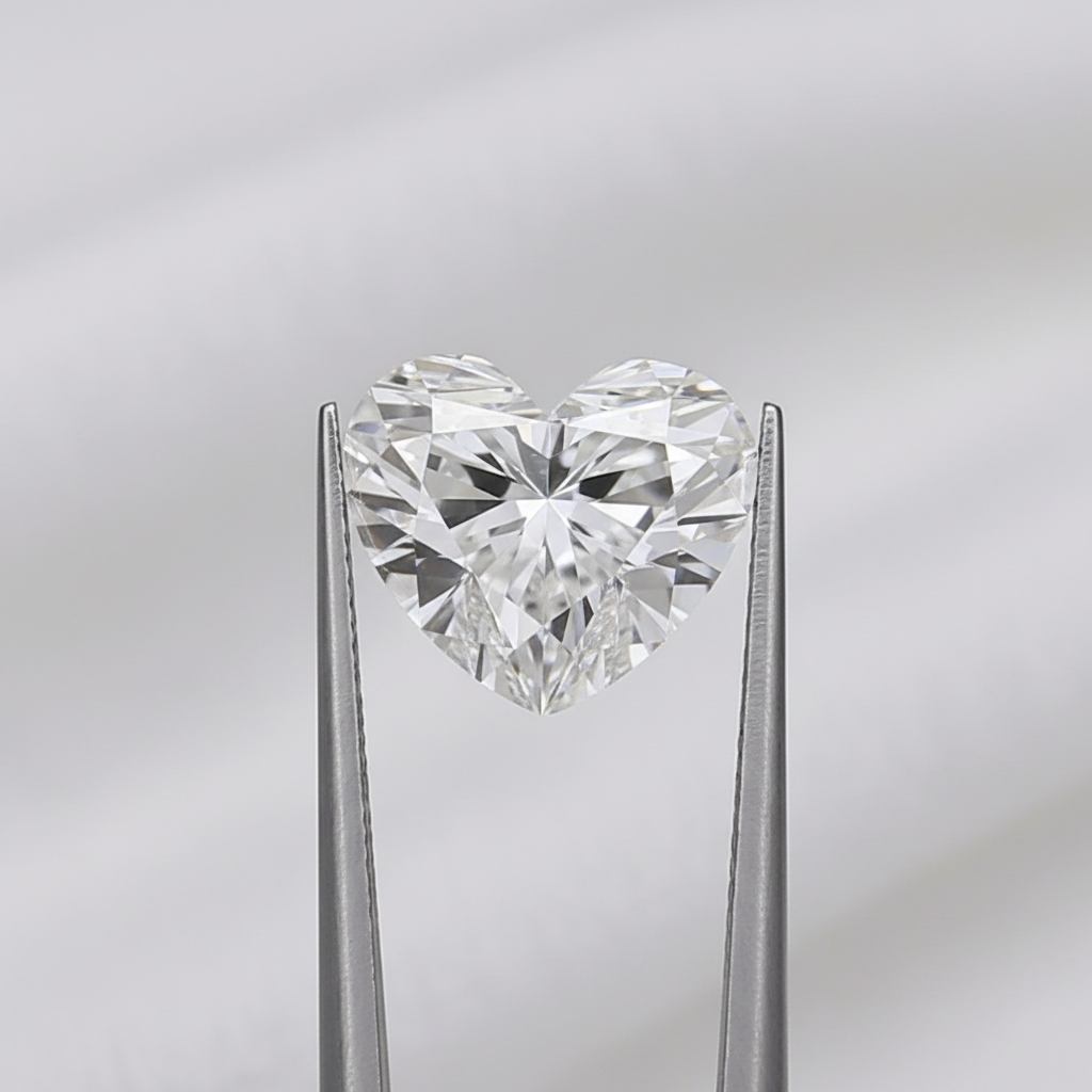 5.09 Carat D VVS2 Heart Shape CVD Lab Grown Diamond IGI Certified
