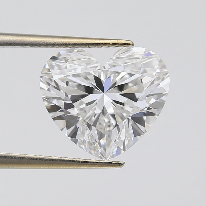 5.09 Carat D Color VVS2 Heart Shape CVD Lab Grown Diamond IGI Certified
