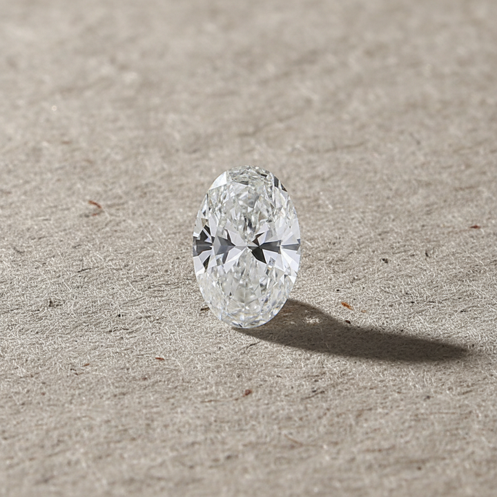 5,09 karaat ovaal geslepen laboratoriumdiamant, VS1/F