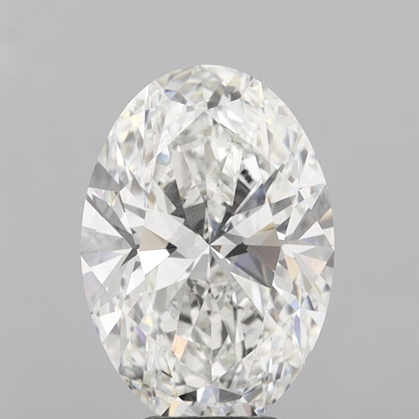 Diamante coltivato in laboratorio a taglio ovale da 5,09 carati VS1 F