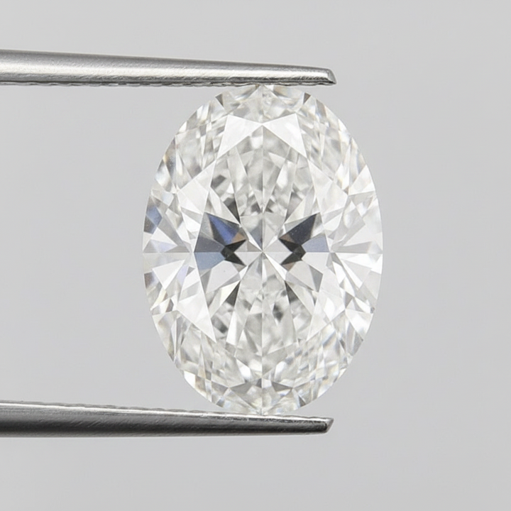 5,09 karaat ovaal geslepen laboratoriumdiamant, VS1/F