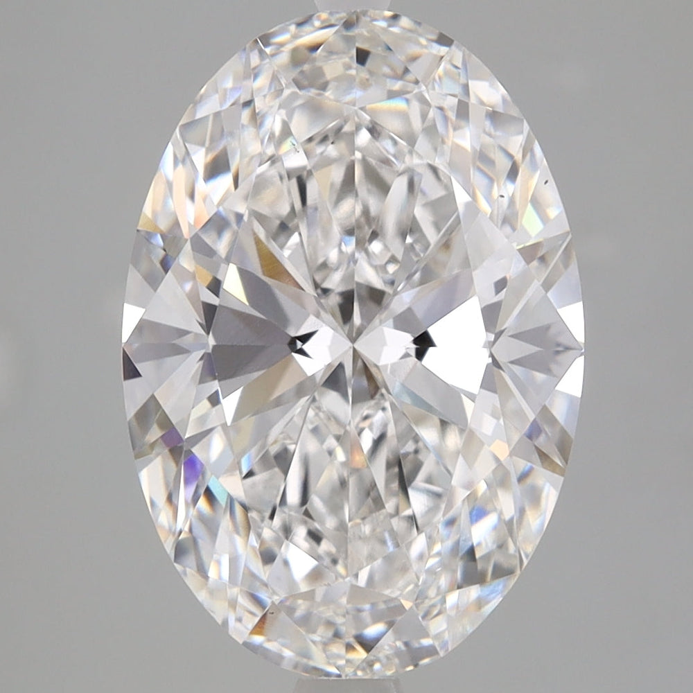 Diamante coltivato in laboratorio a taglio ovale da 5,09 carati VS2 F