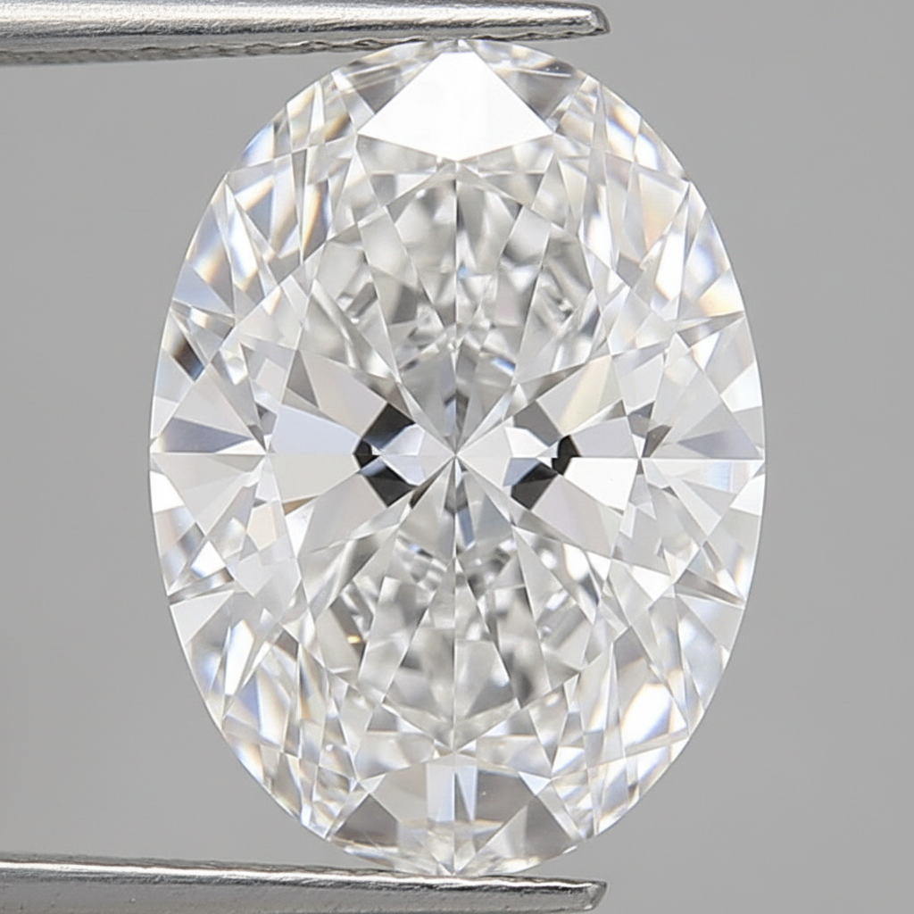 5.09 Ct D Color VVS2 Oval Lab Grown Diamond Excellent Polish Symmetry IGI Certified