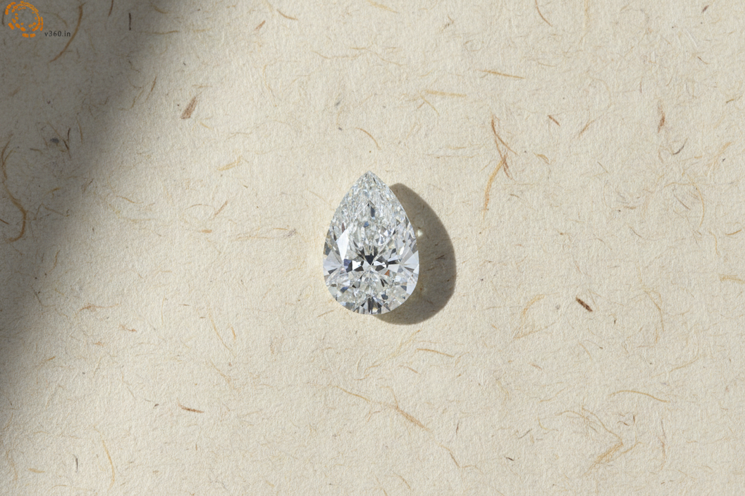 5.09 Carat Pear Cut Lab Grown Diamond VS1 E Color IGI Certified
