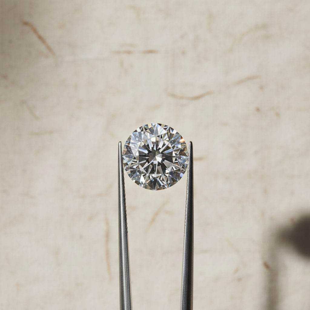 Diamante cultivado em laboratório com lapidação portuguesa de 5,09 quilates, VVS2/F