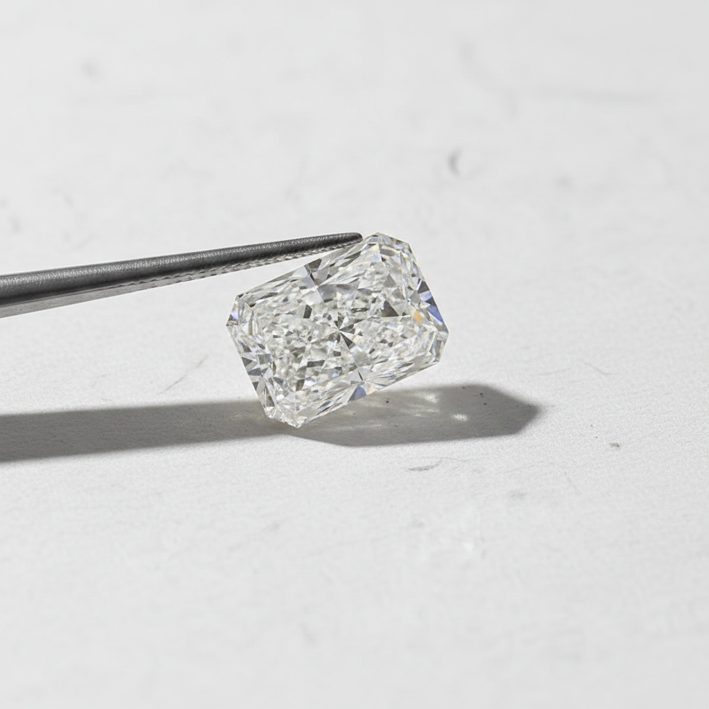 5.09 Carat Radiant Cut Lab Grown Diamond, VVS1/D