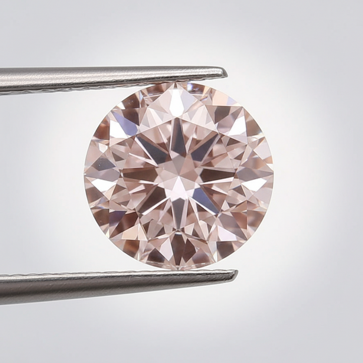 IGI Certified 5.01 Ct Fancy Intense Pink VVS2 Round CVD Lab Grown Diamond