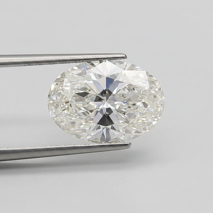 Diamant cultivé en laboratoire de taille ovale de 5,10 carats, VS2/F