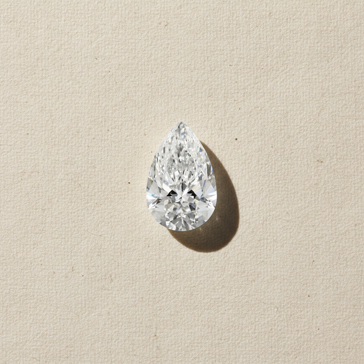 5.10 Carat Pear Cut Lab Grown Diamond VVS2 D Color IGI Certified
